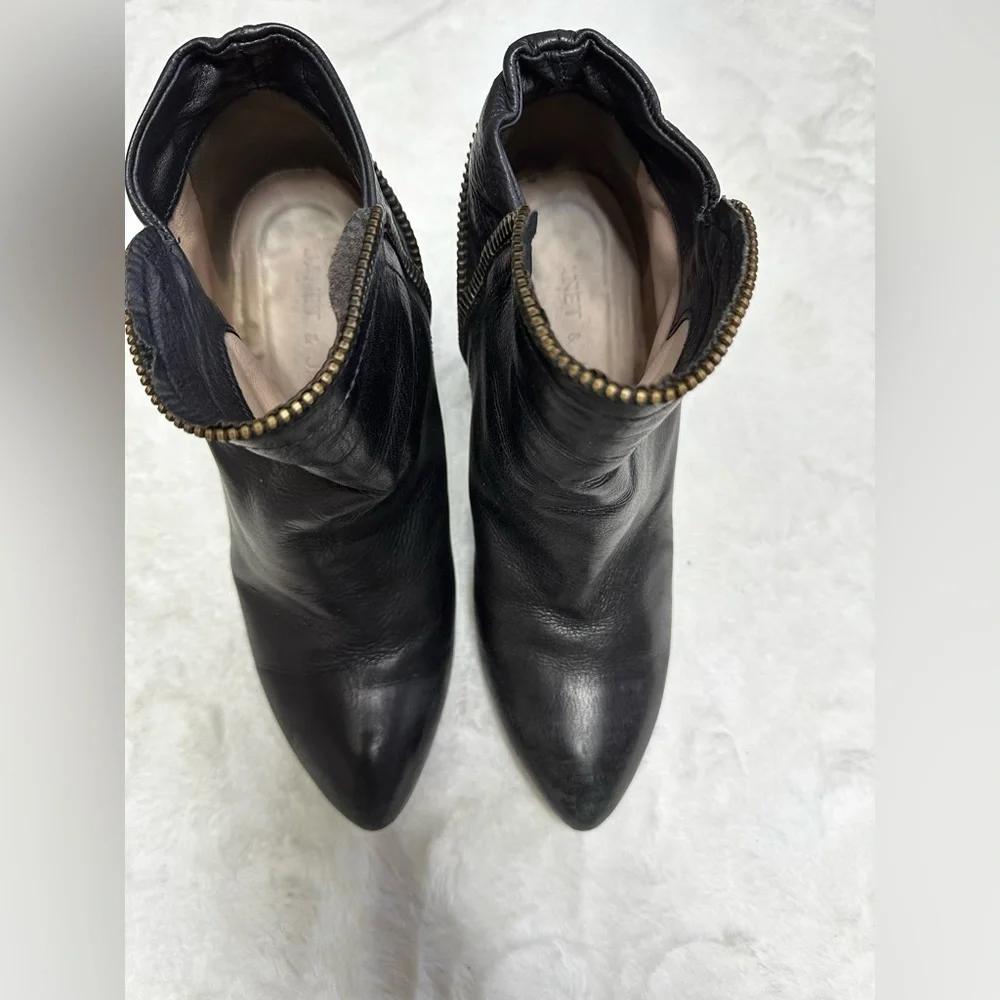 Black Leather Ankle Boots